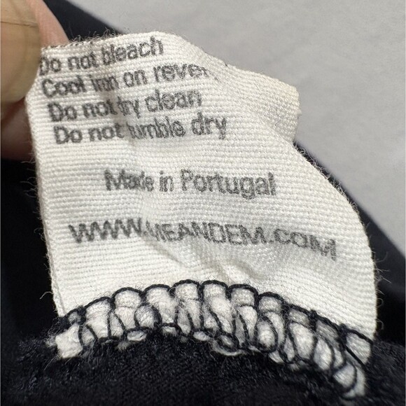 ME+EM Black Modal Elastane Foldover Waist Straight Leg Lounge Pants Stretch Sz 8 - Picture 10 of 12